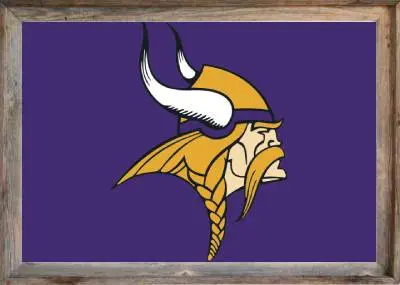 Framed Minnesota Vikings Flag 3x5