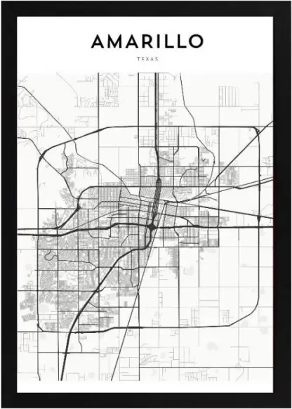 Framed Amarillo Map - Image 2