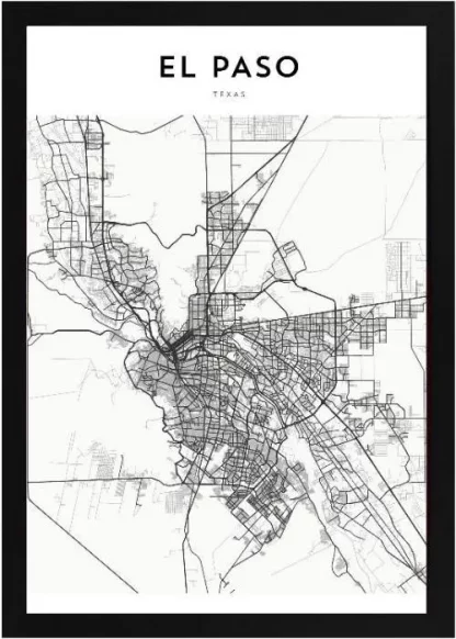Framed El Paso Map - Image 2