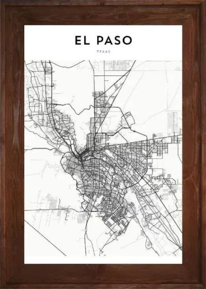 Framed El Paso Map - Image 3