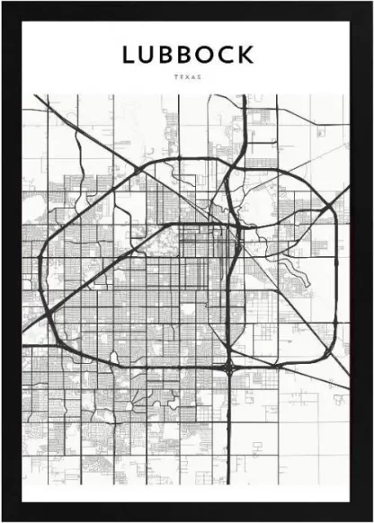 Framed Lubbock Map - Image 2