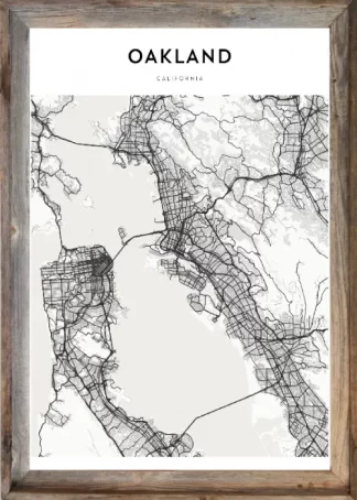 Framed Oakland Map