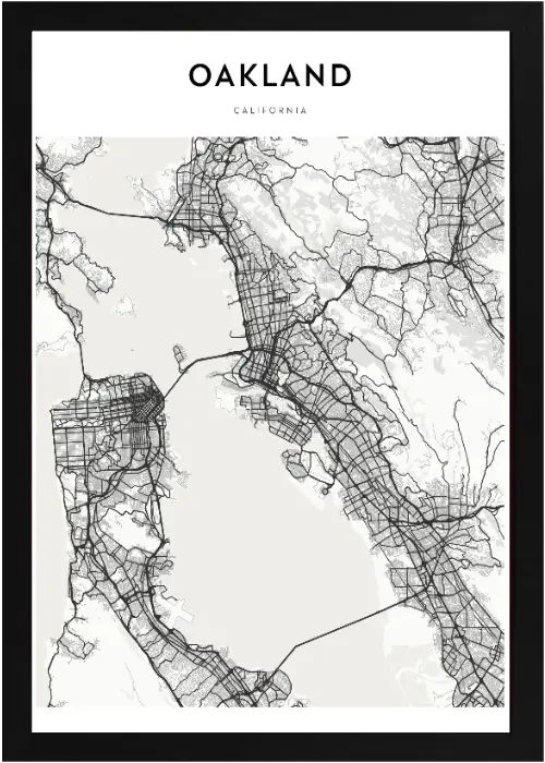 Framed Oakland Map 2 Framed Oakland Map - Image 2