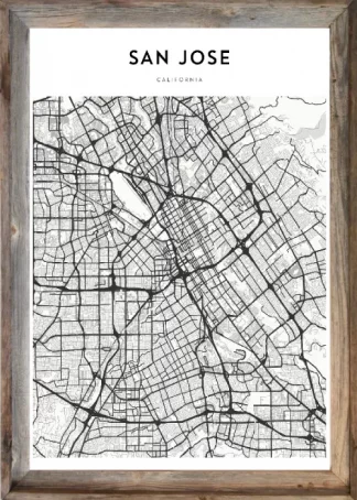 Framed San Jose Map