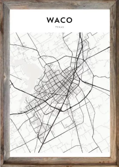 Framed Waco Map