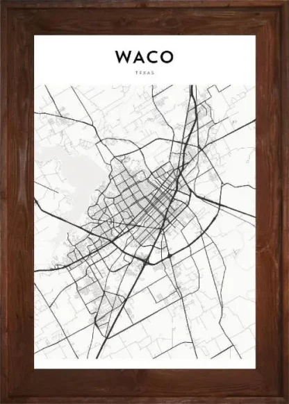 Framed Waco Map - Image 3