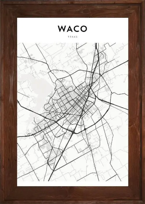 Framed Waco Map 3 Framed Waco Map - Image 3