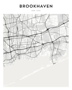 Framed Brookhaven Map 4 Brookhaven Map