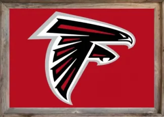 Framed Atlanta Falcons Flag