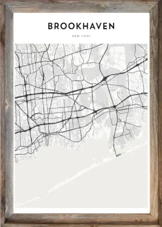 Framed Brookhaven Map