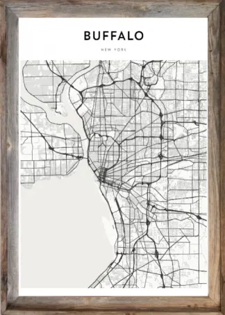 Framed Buffalo Map