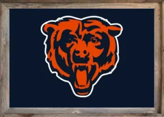 Framed Chicago Bears Flag