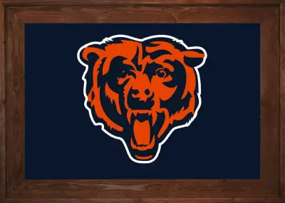 Framed Chicago Bears Flag 3 Framed Chicago Bears Flag Dark