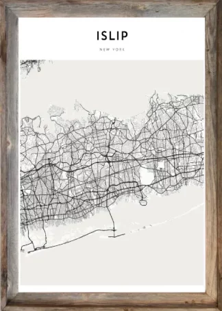 Framed Islip Map