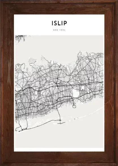 Framed Islip Map - Image 3