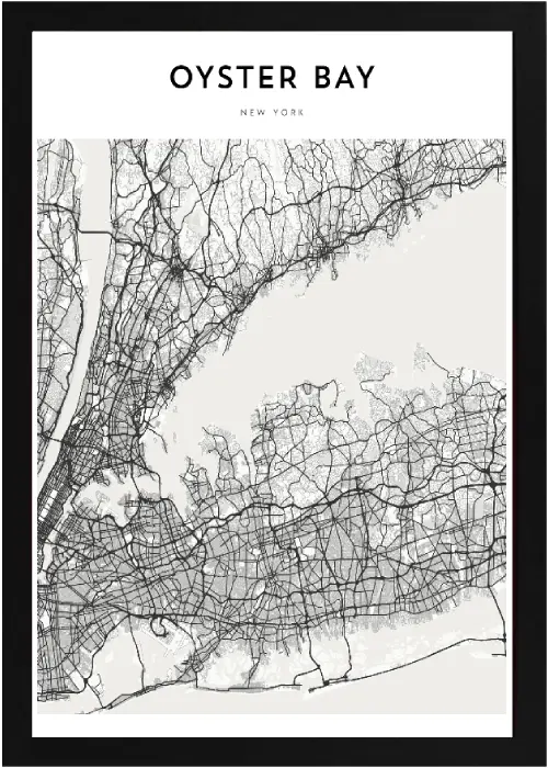 Framed Oyster Bay Map 2 Framed Oyster Bay Map - Image 2