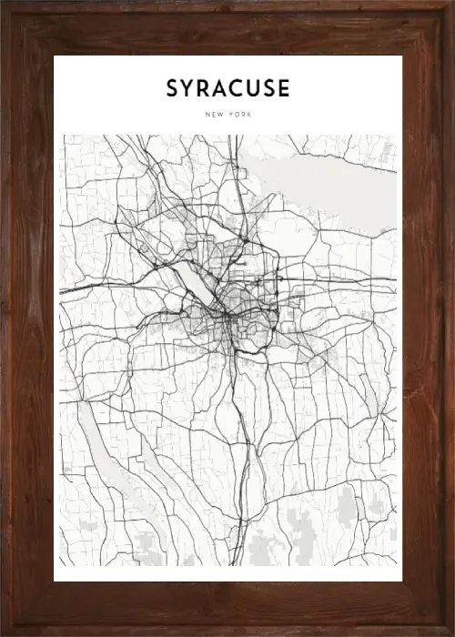 Framed Syracuse Map 3 Framed Syracuse Map - Image 3