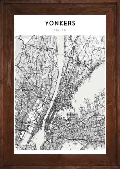 Framed Yonkers Map - Image 3