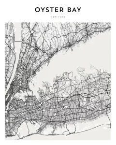 Framed Oyster Bay Map 4 Oyster Bay Map