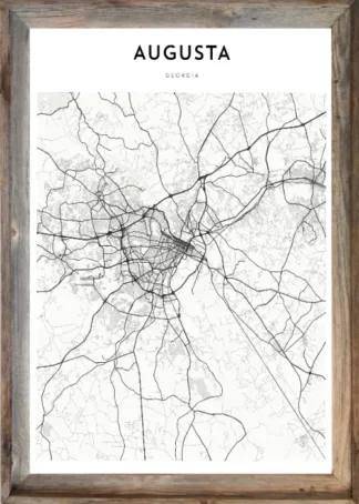 Framed Augusta Map