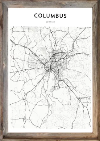 Framed Columbus Map
