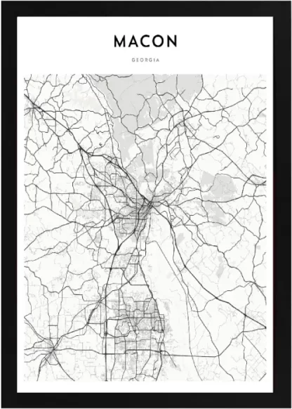 Framed Macon Map - Image 2