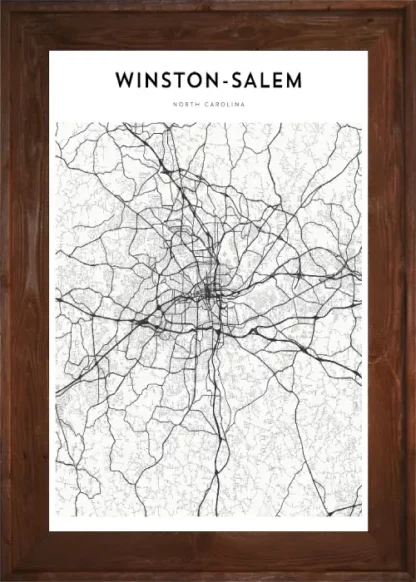 Framed Winston-Salem Map - Image 3