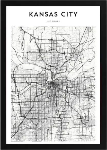 Framed Kansas City Map - Image 2