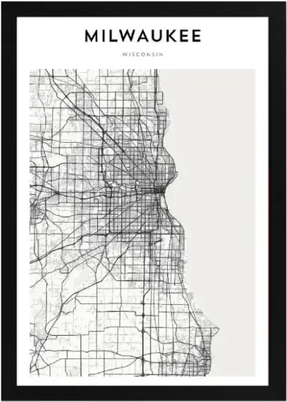 Framed Milwaukee Map - Image 2
