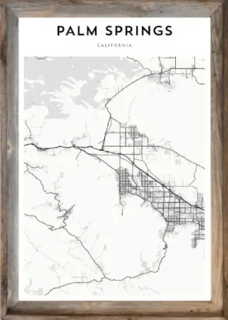 Framed Palm Springs Map