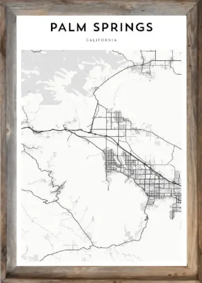 Framed Palm Springs Map