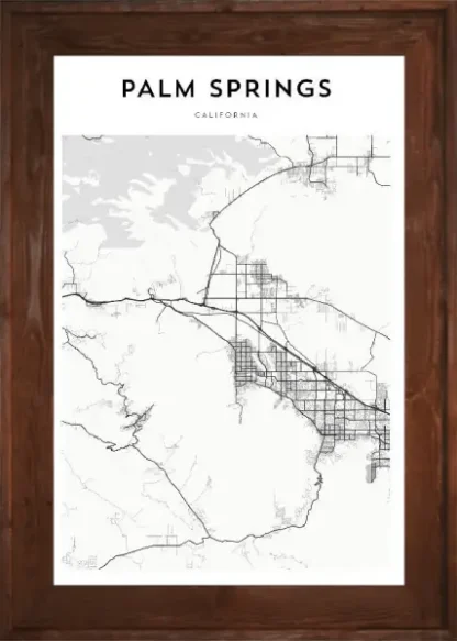 Framed Palm Springs Map - Image 3