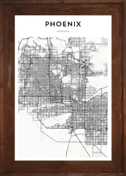 Framed Phoenix Map - Image 3
