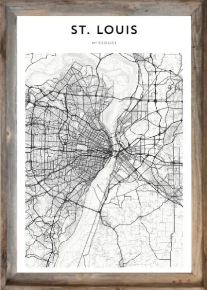 Framed St. Louis Map