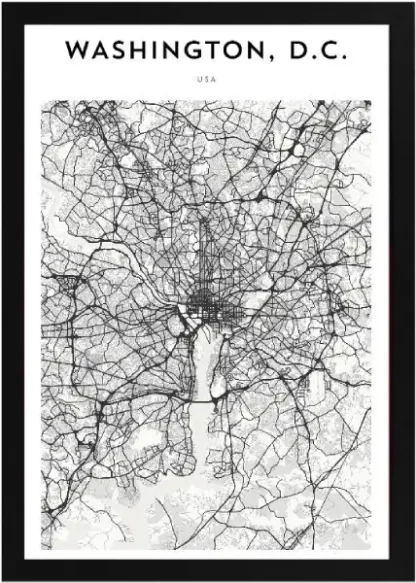 Framed Washington DC Map - Image 2