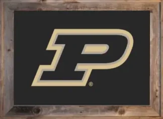 Framed Purdue University Flag